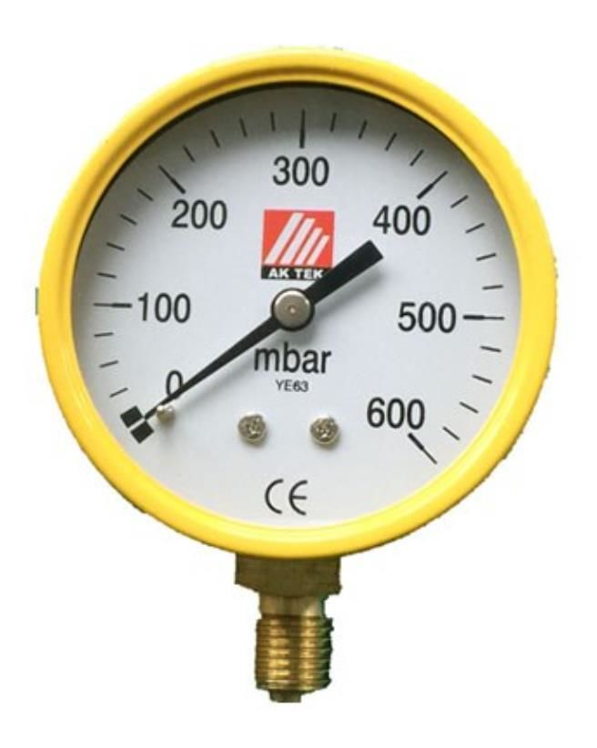 0-600 Mbar D.GAZ MANOMETRESİ TS''Lİ