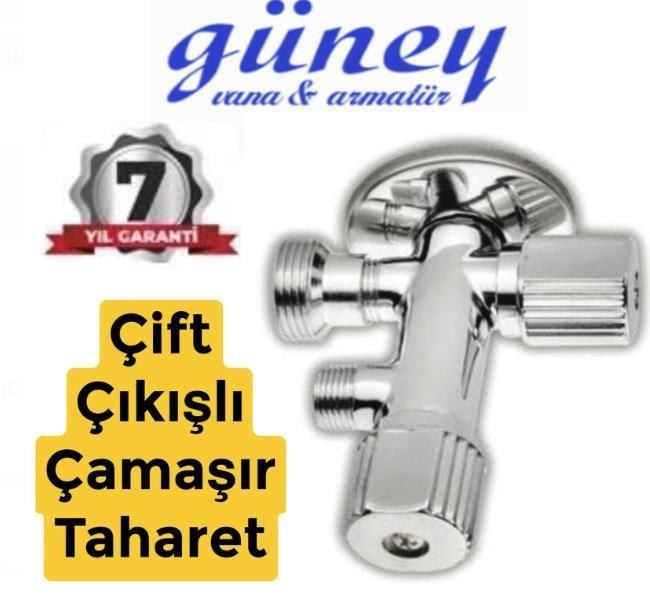 GNY-(-50453-)-ÇİFT ÇIKIŞLI ÇAMAŞIR-MUSLUĞU-(=7-YIL GARANTİ=)
