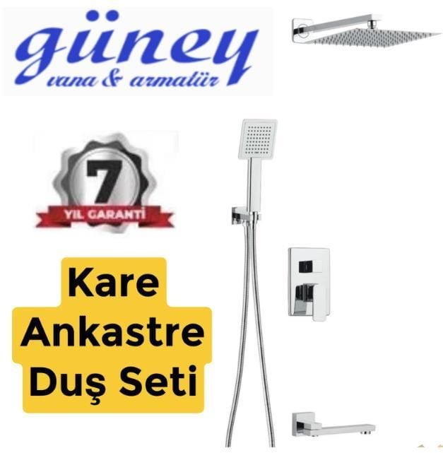 GNY-(-53300-)-ANKASTRE TEPE DUŞ SETİ (-KARE-)