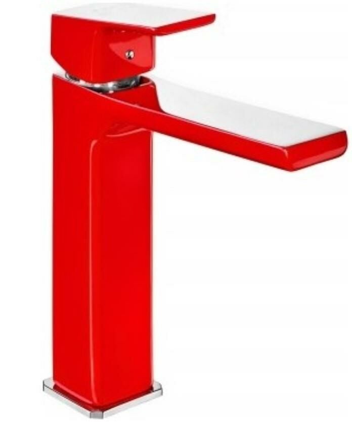 ECA TİERA SABİT LAVABO BATARYA (-103388003-)-KROM-KIRMIZI