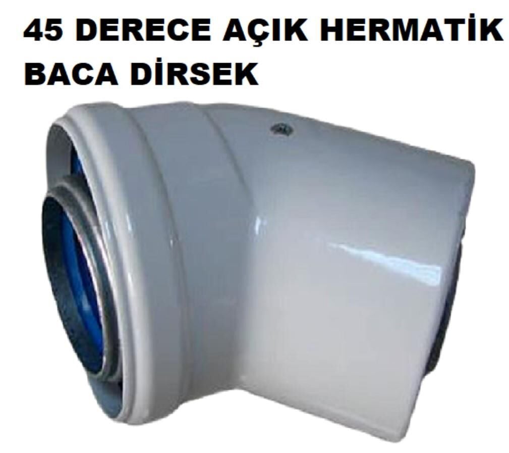 Piyasa/45 Drc Hermatik Kombi/Şofben İlave Açık Dirsek