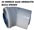 Piyasa/45 Drc Hermatik Kombi/Şofben İlave Açık Dirsek