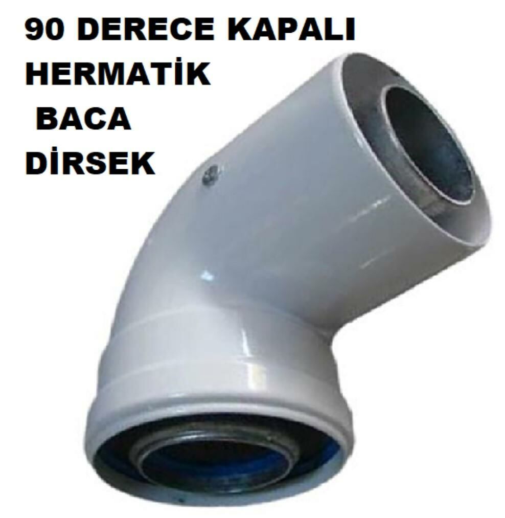 Piyasa/90 Drc Hermatik Kombi/Şofben İlave Kapalı Dirsek