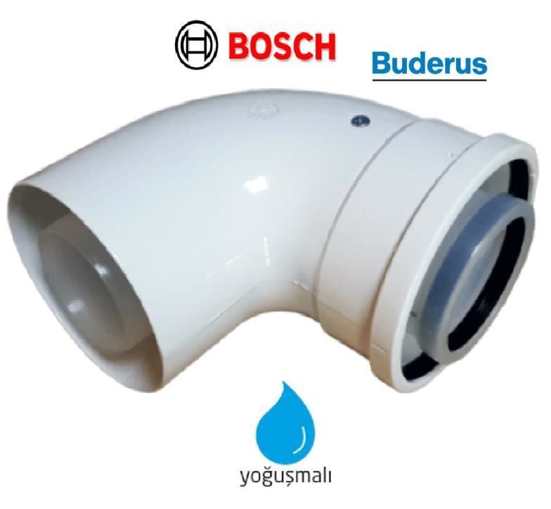 Bosch/Buderus/90 Drc Yoğuşmalı Kombi İlave Kapalı Dirsek