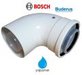 Bosch/Buderus/90 Drc Yoğuşmalı Kombi İlave Kapalı Dirsek