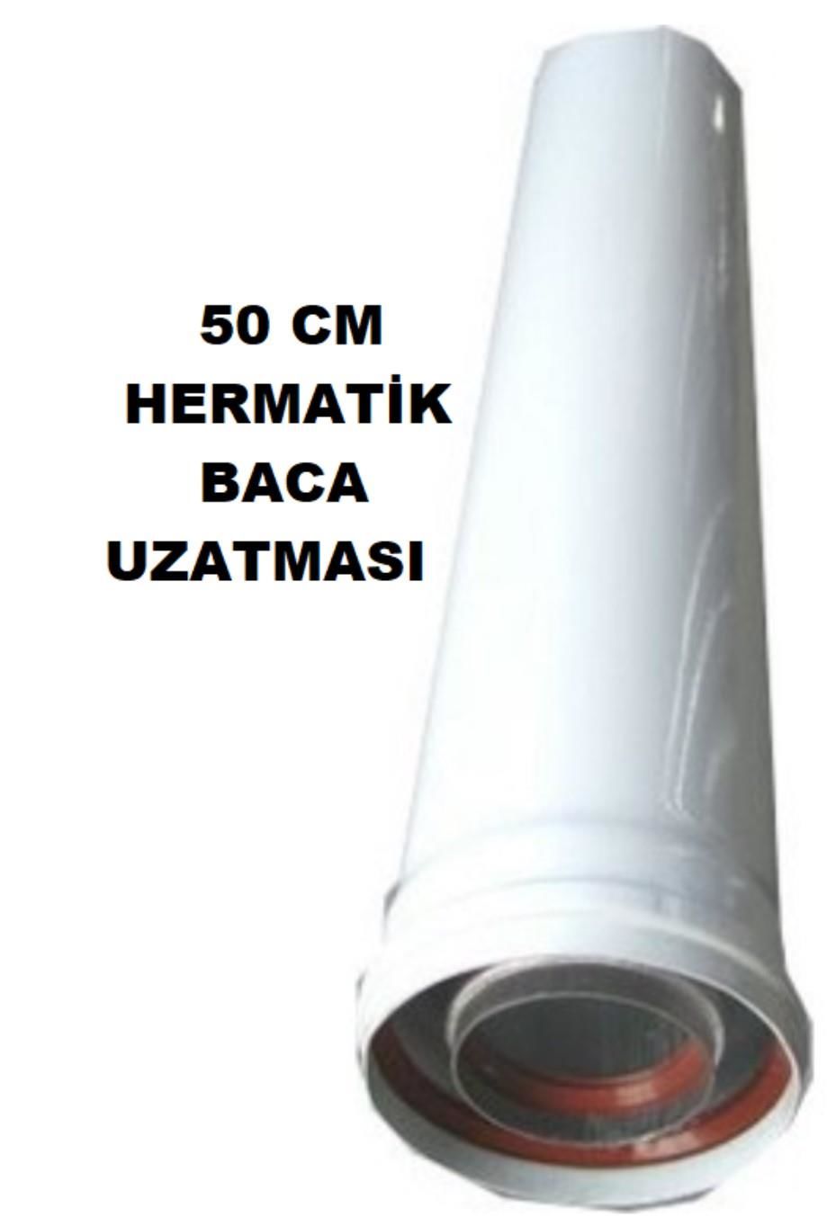 Piyasa/-50 Cm Hermatik Kombi/Şofben İlave Baca Uzatması