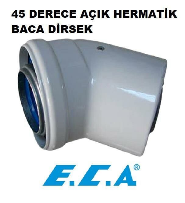 E.C.A/45 Drc Hermatik Kombi/Şofben İlave Açık Dirsek