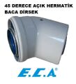 E.C.A/45 Drc Hermatik Kombi/Şofben İlave Açık Dirsek