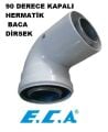 E.C.A/90 Drc Hermatik Kombi/Şofben İlave Kapalı Dirsek