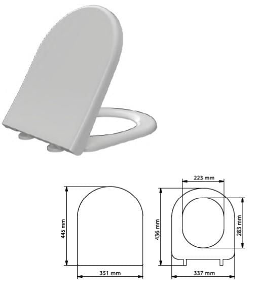MİMOZA OVAL YAVAŞ KAPAK (Koli 12 Adet)